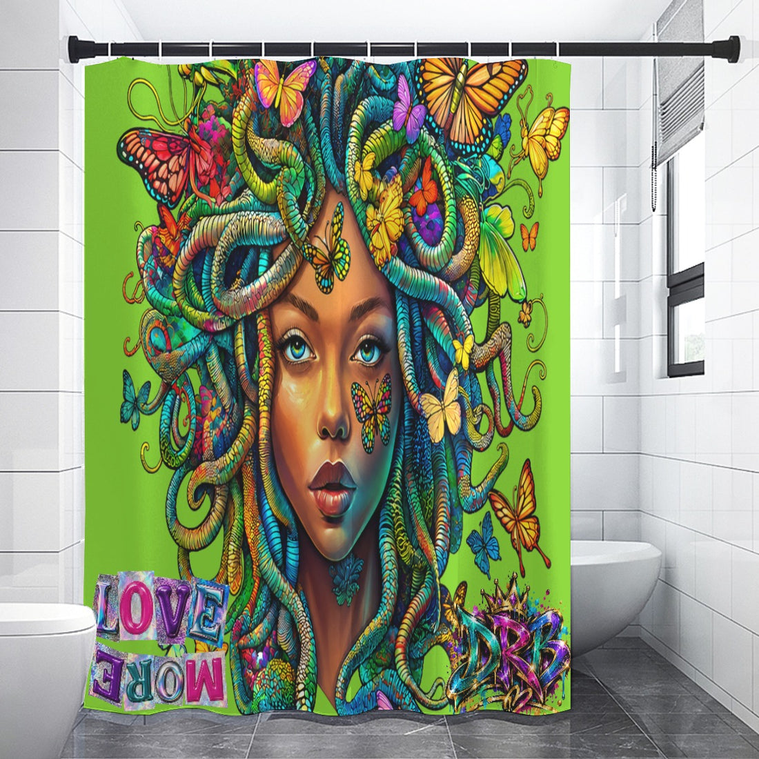 Healing Medusa Shower Curtains 150（gsm）