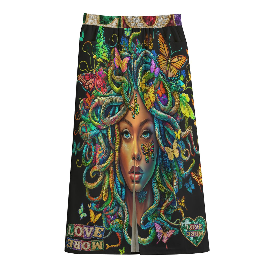 Love More Women's Front Mid-slit Skirt | 245GSM Cotton