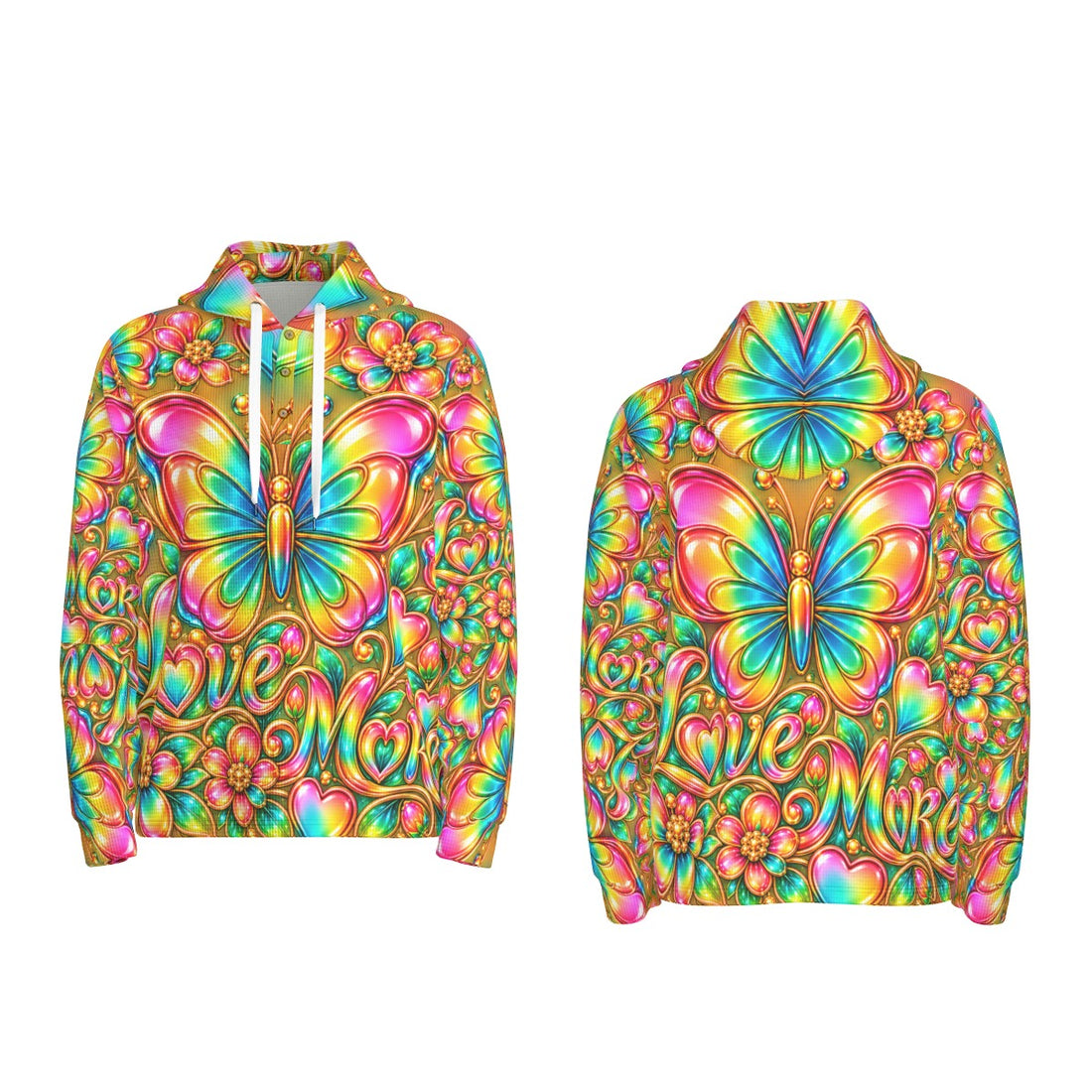 Butterfly Effect Half Button Hoodie