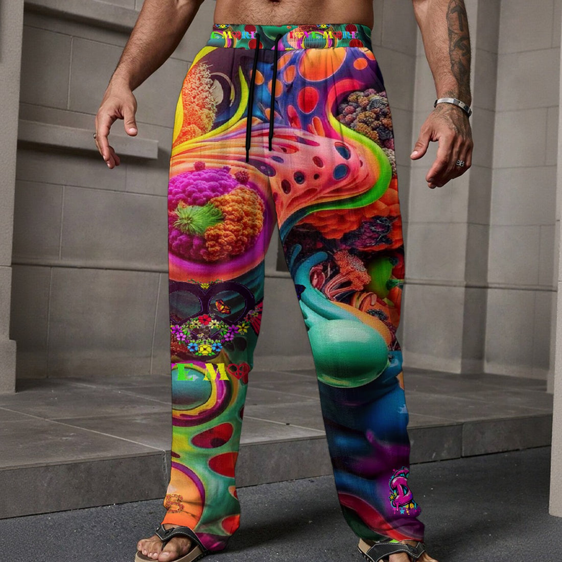 Love More World Loose Casual Pants With Pocket