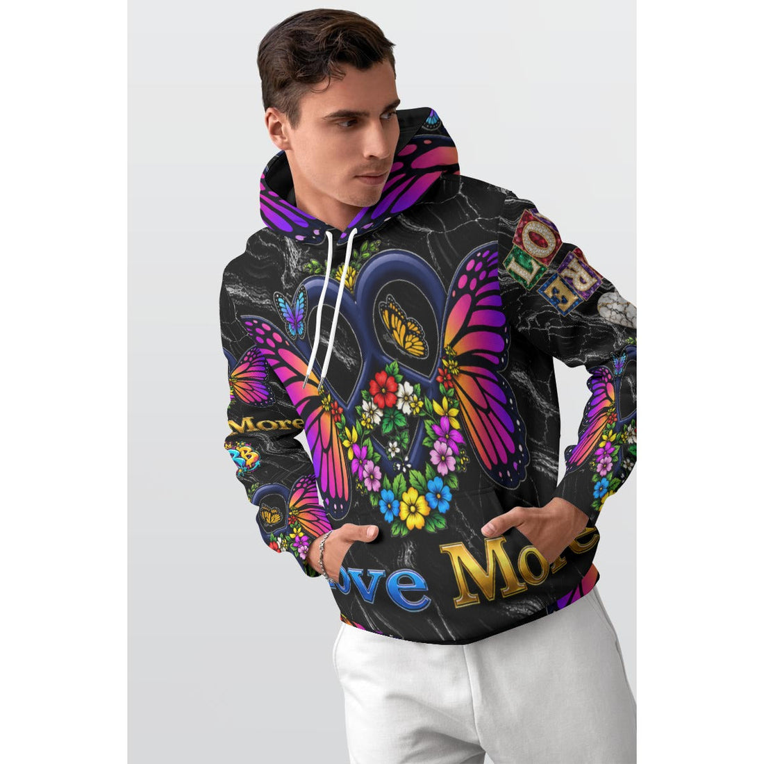 Love More World Pullover Hoodie