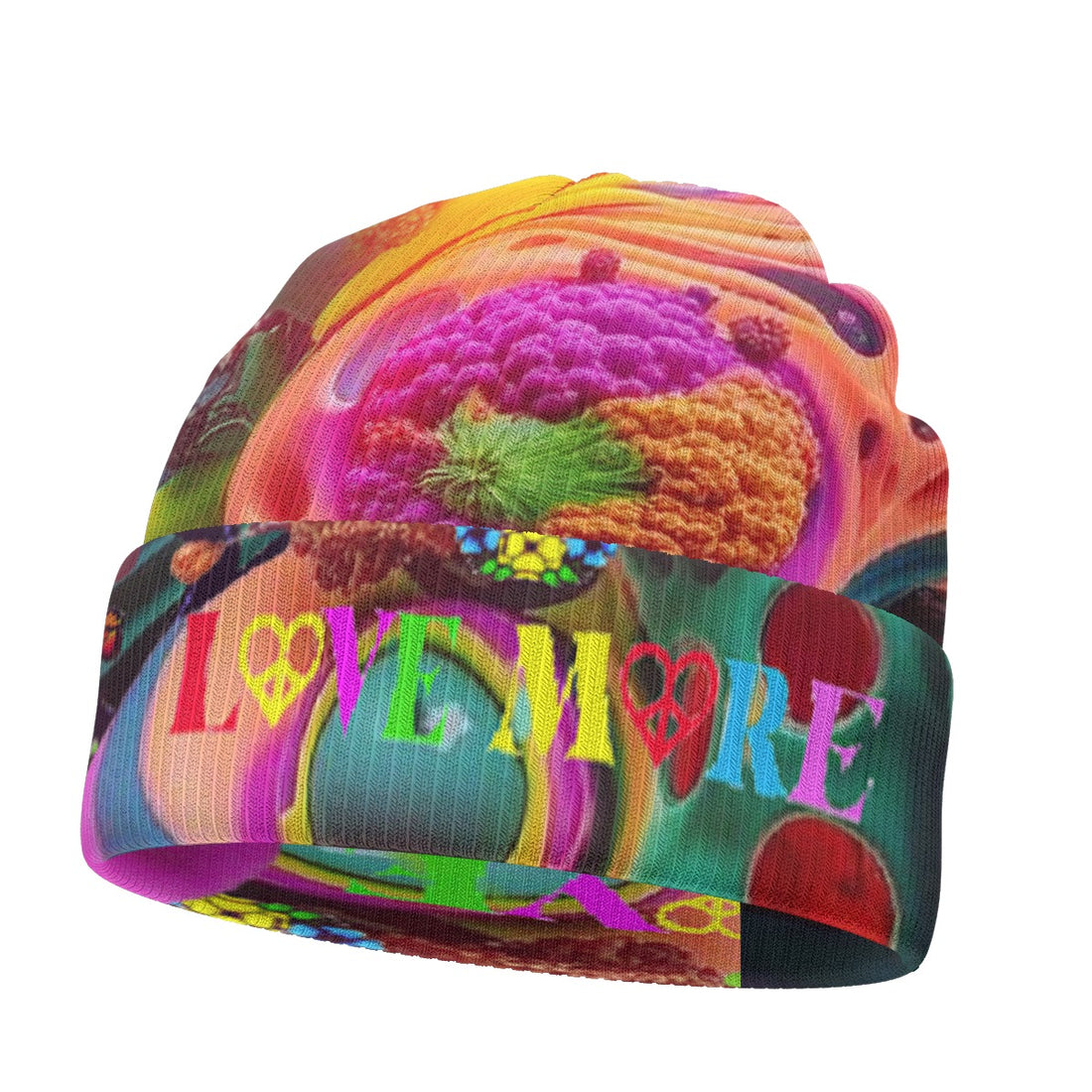 Love More World Knitted Hat