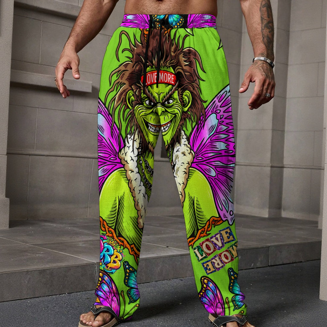 Healing the Grinch Loose Casual Pants With Pocket