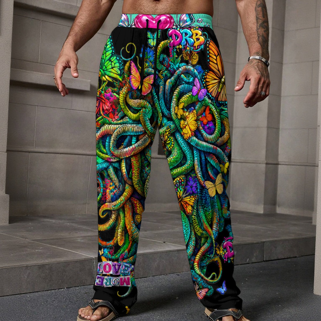 Healing Medusa Men's Loose Casual Pants With Pocket
