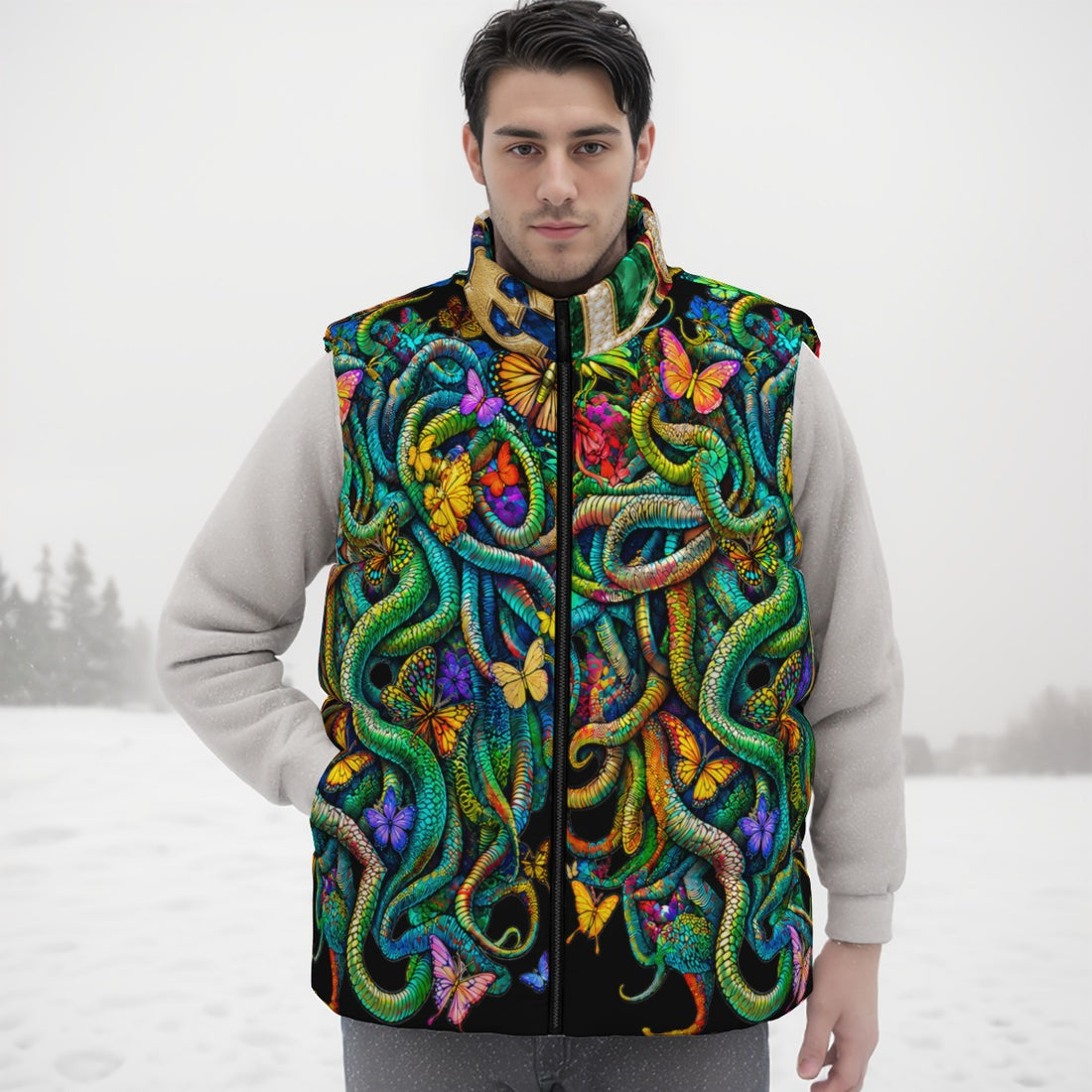 Healing Medusa Puffer Down Vest