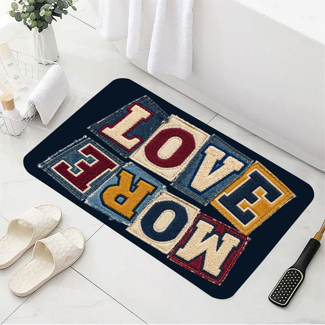 Love More Diatom Mud Floor Mat Printed in USA