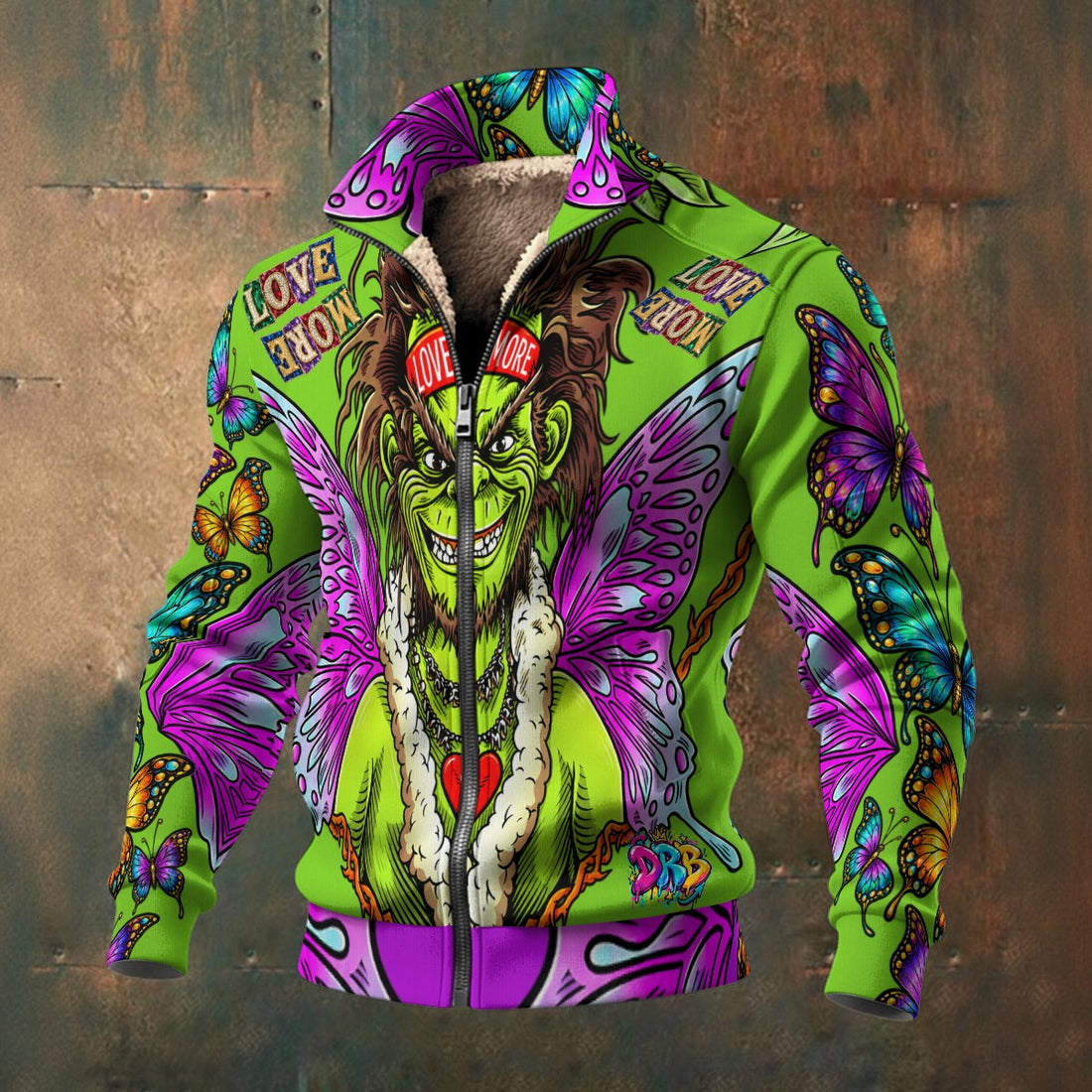 Healing the Grinch Thick Knit Fleece Jacket