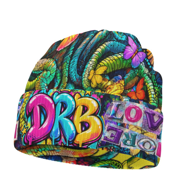 Healing Medusa Print Knitted Hat