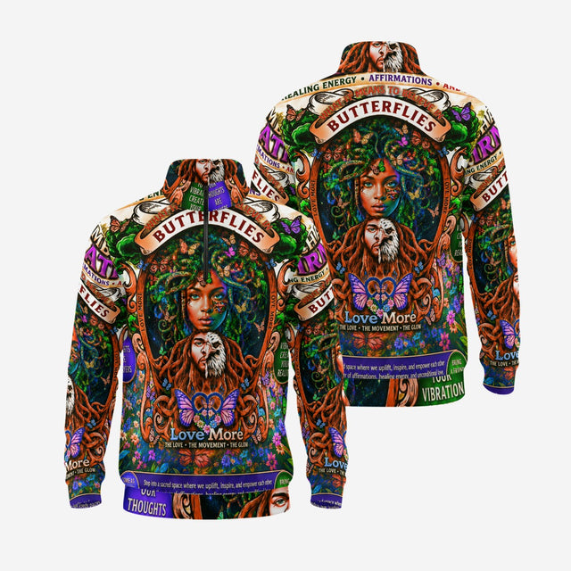 Healing Medusa Men’s Half-Zip Pullover Sweatshirt