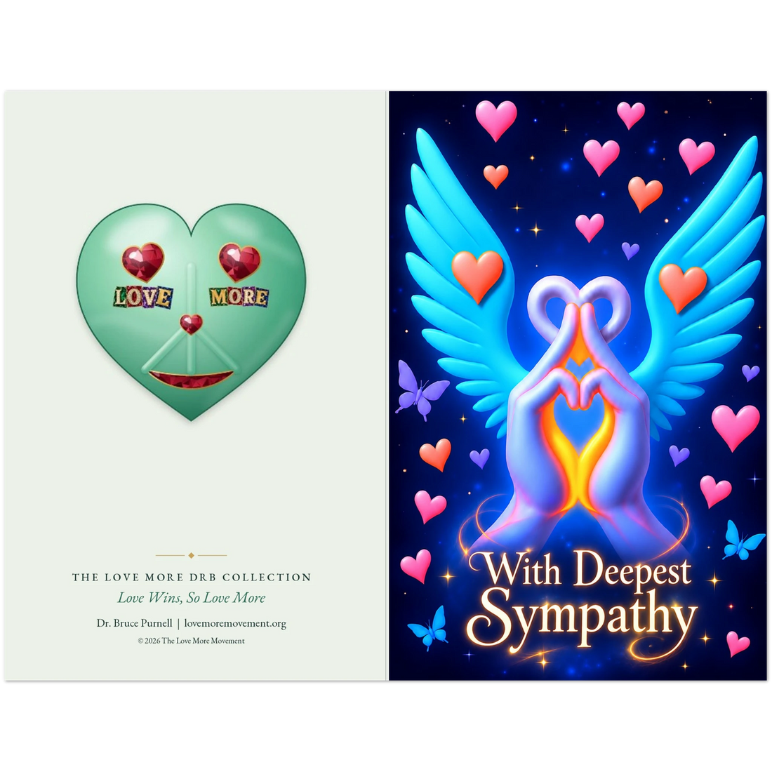 Love More Pack of 10 Sympathy Cards